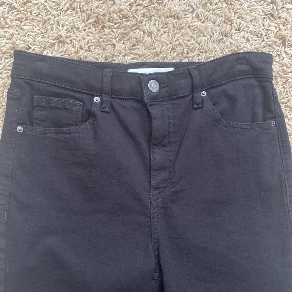 Topshop Jamie Black Denim Ripped Jeans 30”W - Picture 3 of 7